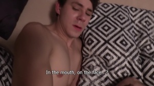 Shy brunette guy got nailed for cash