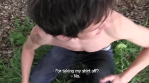 non-professional lad sucks a strangers shlong outdoors