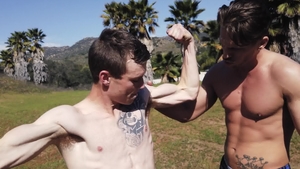 Next Door Buddies - Scott Finn jerking Roman Todd big cock